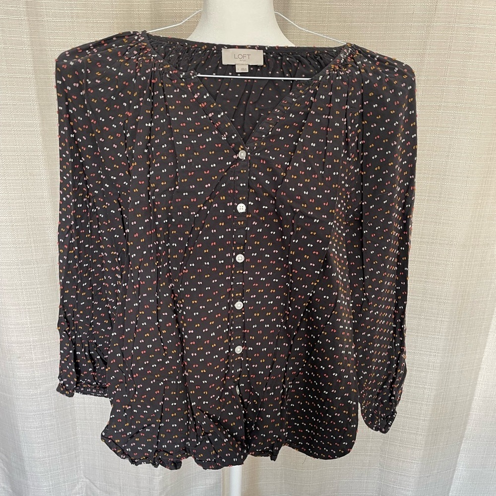 Women's LOFT Long Sleeve Blouse - Sz. L